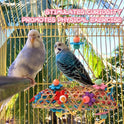 RLRICH 6 Pack Bird Colorful Chewing Toys Parrot Foraging Shredder Toys Shred Hanging Foraging Toys,Comfy Perch Parakeet Toys for Rope Bungee Bird Toy