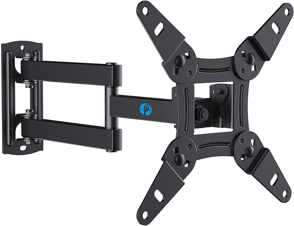 Pipishell Full Motion TV Wall Mount for Echo Show 21/15 and 13-42 Inch Flat Curved Screen TVs & Monitors, Max VESA 200x200mm up to 44lbs, TV Mount Wall Bracket with Rotation Swivel Tilt Extension