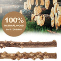 LIMIO 6-Piece Bird Perch Set - Natural Wood Grape Sticks, Paw Grinding Forks, Bird Stand & Toys for Parakeets, Cockatiels, Conure, Budgies