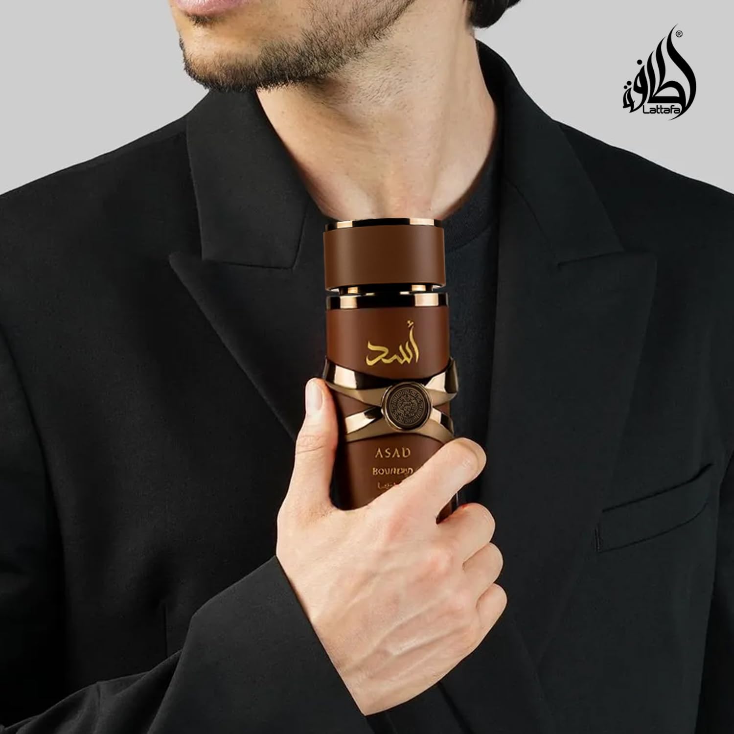 Lattafa Asad Bourbon for Unisex Eau de Parfum Spray, 3.4 Ounce / 100 ml