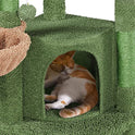Yaheetech Cactus Cat Tree, 42in Cat Tower for Indoor Cats, Multi Level Kitten Condo Scratching Post, Cat Activity Center Pet Furniture w/Ball, Plush Perch, Platform, Basket