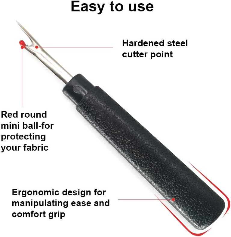 2PCS Seam Rippers, Sharp Sewing Seam Thread Remover Stitch Unpicker with Ergonomic Handles for Needle Work Patterns and Sewing Clothes