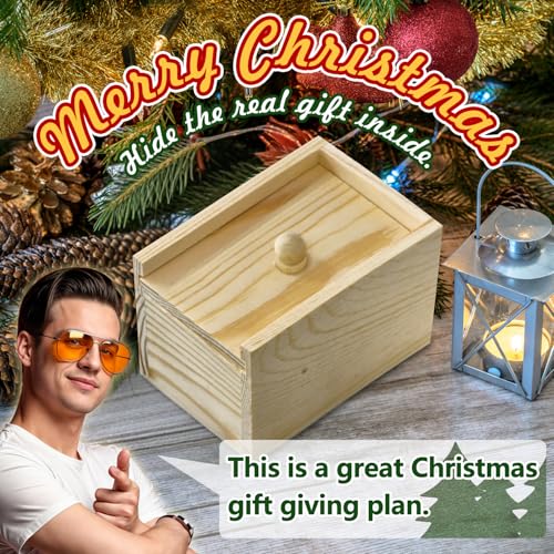 PARNIXS Surprise Spider Prank Box，Handcrafted Spider in a Box Stocking Stuffers,New Year's Surprise Toy and Gag Gift Practical Joke for Adults Men Women Birthday