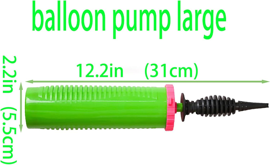 Balloon Pump Handheld Two-Way Dual Action - Hand Blower Air Pumper for Balloons - Ballon Inflator Pumping - Manual Baloon Inflators Machine (Green 1 Piece)