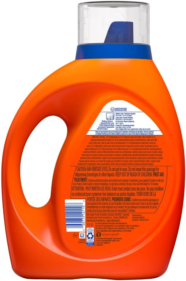 Tide Liquid Laundry Detergent, Original, 64 loads, 84 fl oz, HE Compatible (Packaging May Vary)