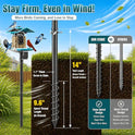 Heavy Duty Bird Feeder Pole - 88" Adjustable Bird House Stand Outdoor, Anti-Tip Auger & Stable Mount for Smart Camera Birdfeeder,Bluebird House, Bird Buddy, Birdfy