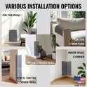 Wall Cat Scratcher – Stops Wall & Corner Scratching – Double-Sided Carpet Wall Mounted Cat Scratcher – Corner Cat Scratcher – Wall Scratchers for Indoor Cats
