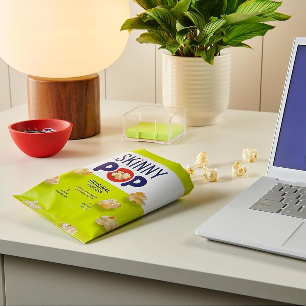 SkinnyPop Popcorn, Original and Dairy Free White Cheddar, Gluten Free, Non-GMO, 0.5oz Individual Size Snack Bags (18 Count)