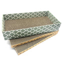 Cat Scratcher Cardboard Scratching Pads Scratch Lounge Bed with Catnip 3PCS Reversible Corrugated Cardboard with Scratch Box