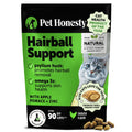Cat Hairball Remedy Treats - Dual Texture Crunchy Creamy Hairball Treatment for Cats, Furball Relief Control Supplement with Fiber, Fish Oil for Indoor Cats Skin Coat Digestion (90-Day Supply)