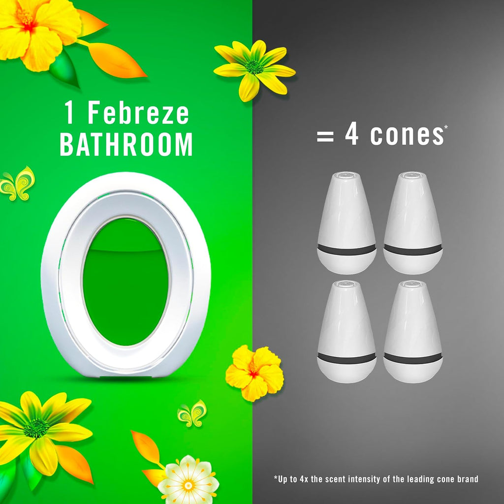 Febreze Bathroom Air Freshener, Odor-Fighting, Plug-In Alternative, Air Fresheners for Home, Bathroom and Kitchen, Closet, Pet & Litter Box Odor Fighter, Gain Original Scent, Multicolor, 4 Count