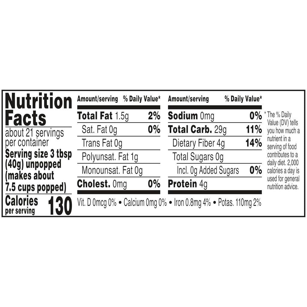 Orville Redenbacher's Gourmet Popcorn Kernels, Original Yellow, 4g Fiber Per Serving, 30 oz.