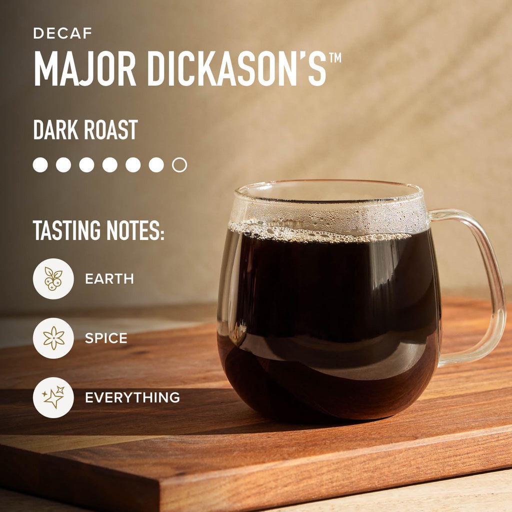 Peet's Coffee, Dark Roast Ground Coffee, Decaffeinated Arabica Coffee - Decaf Major Dickason's Blend 10.5 Ounce Bag