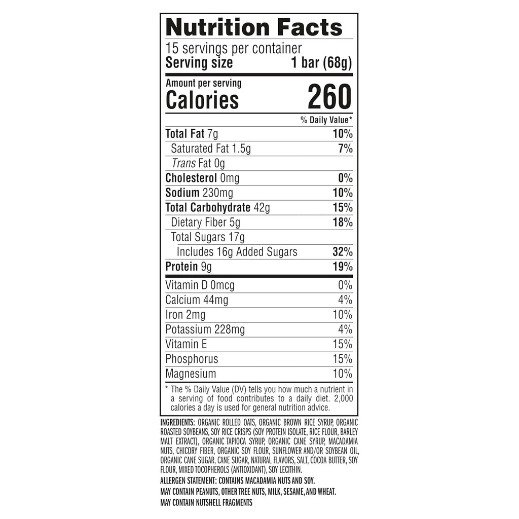 CLIF BAR - Energy Protein Bars - White Chocolate Macadamia Nut - Made with Organic Oats - Energy Bars - Non-GMO - (15 Pack)