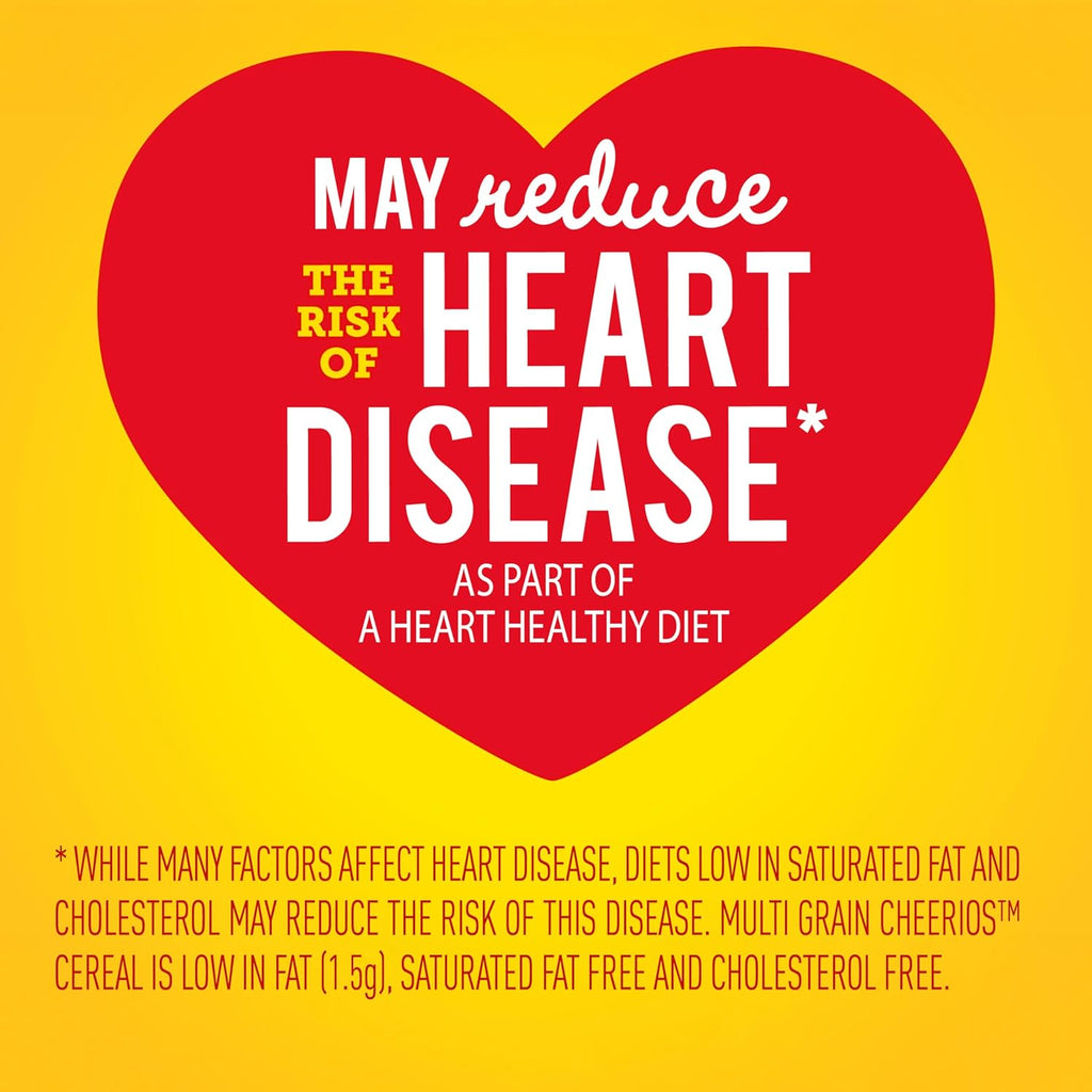 Multi Grain Cheerios, Heart Healthy Breakfast Cereal, Gluten Free, Family Size, 18 oz