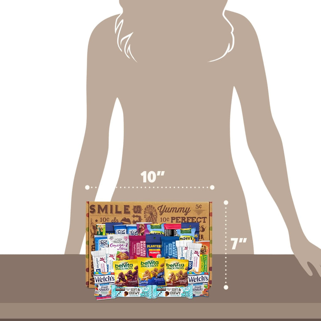Healthy Snack Variety Box for Adults - Deluxe Assortment with Granola Bars, Nut Mixes, and Fruit Snacks for Families, Office, Gifts, and Travel (28 Count)