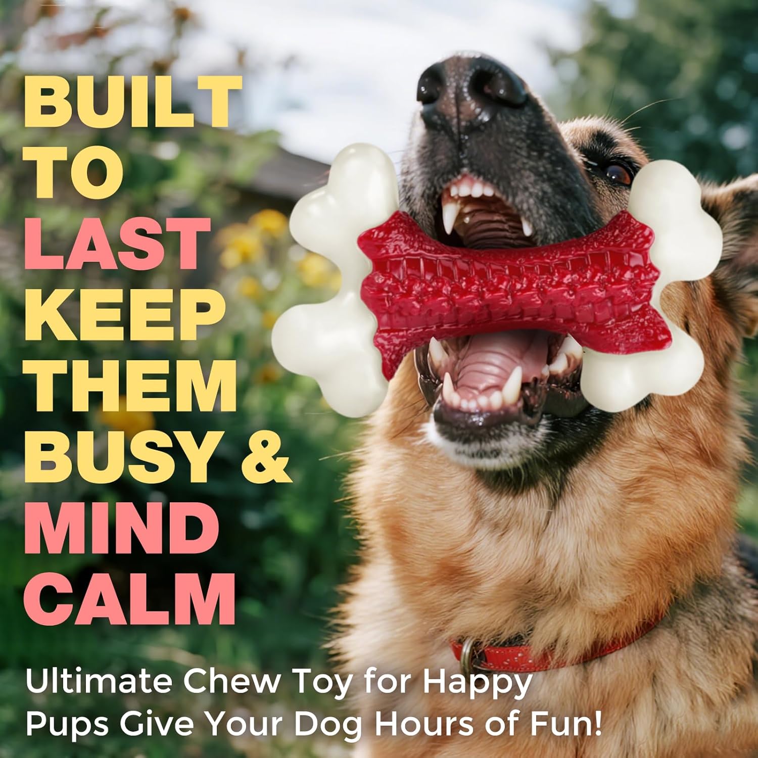 Tough Dog Toys, Toys for Aggressive Chewers Large Breed, Chew Dogs, Bone Toy Nylon Dogs Almost Indestructible