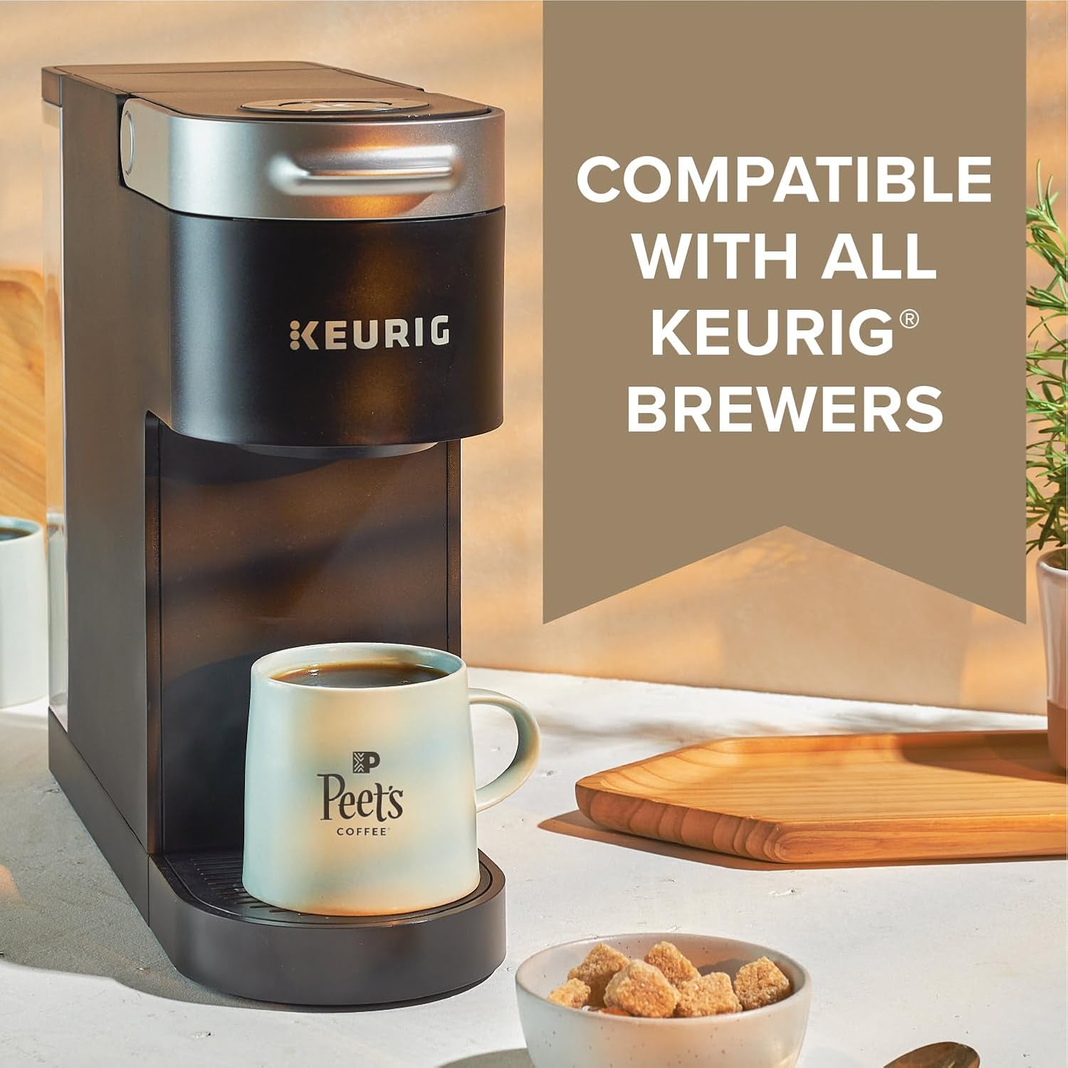 Peet's Coffee, Medium Roast Keurig K-Cup Pods, 100% Arabica Coffee - Café Domingo 54 Count (1 Box of 54 Pods)