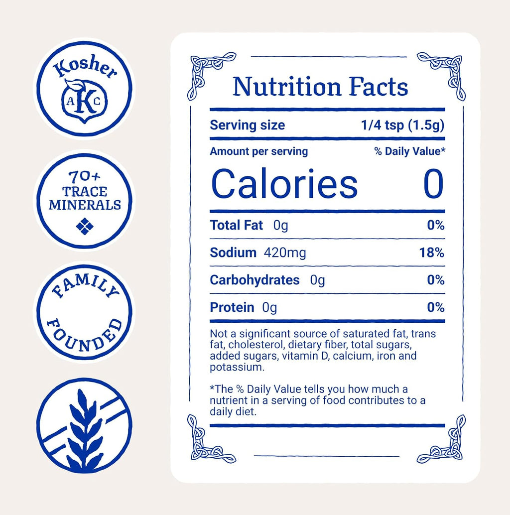 Celtic Sea Salt Kosher, 1 lb Resealable Bag, Unrefined Mineral-rich, Chef-Trusted Exquisite Taste, Hand-Harvested, Family Founded Since 1976