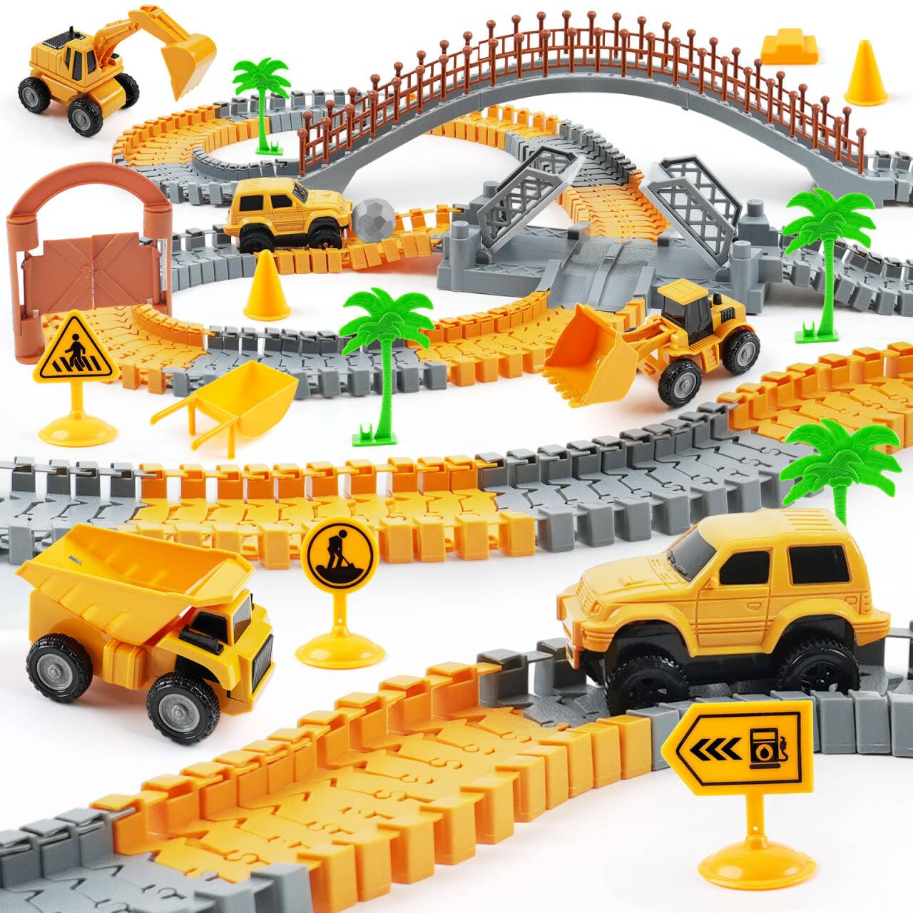 Kids Construction Race Track Set