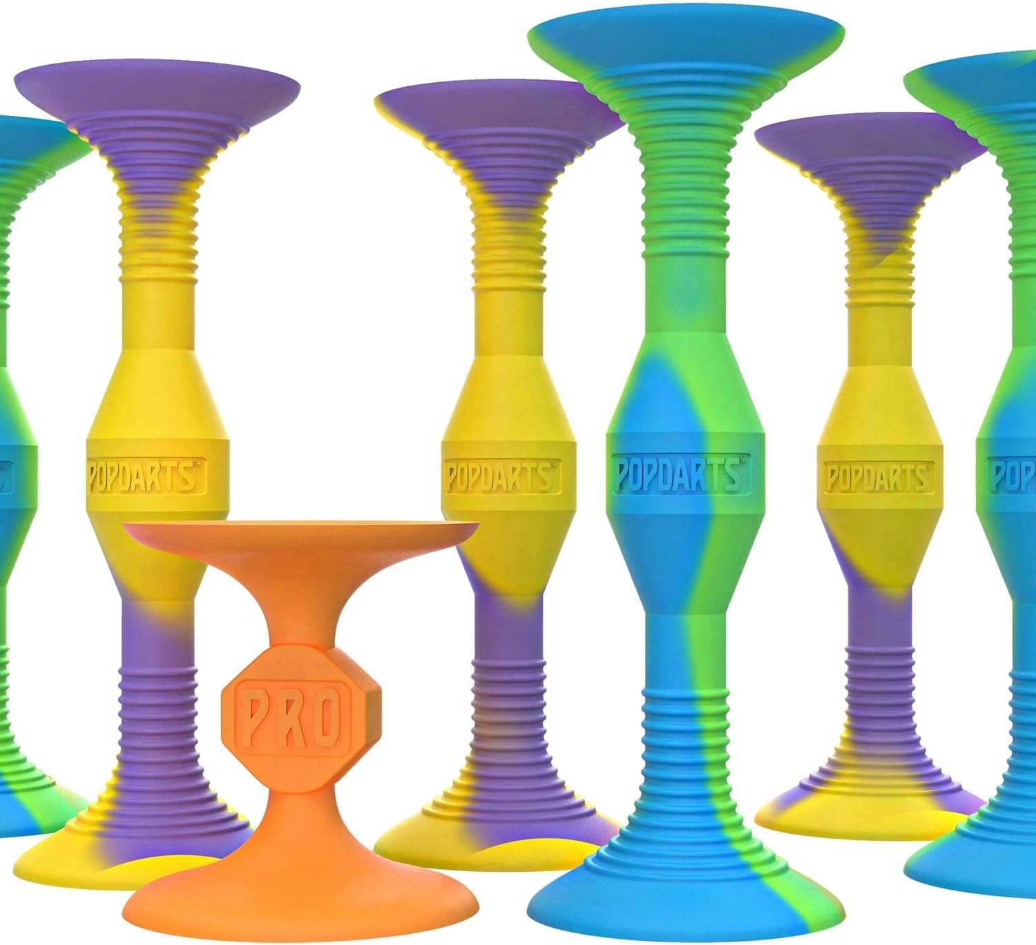 Popdarts PRO Pack Game Set (Wigglenobber Target Marker) - Indoor, Outdoor Suction Cup Throwing Game - Competition with a POP