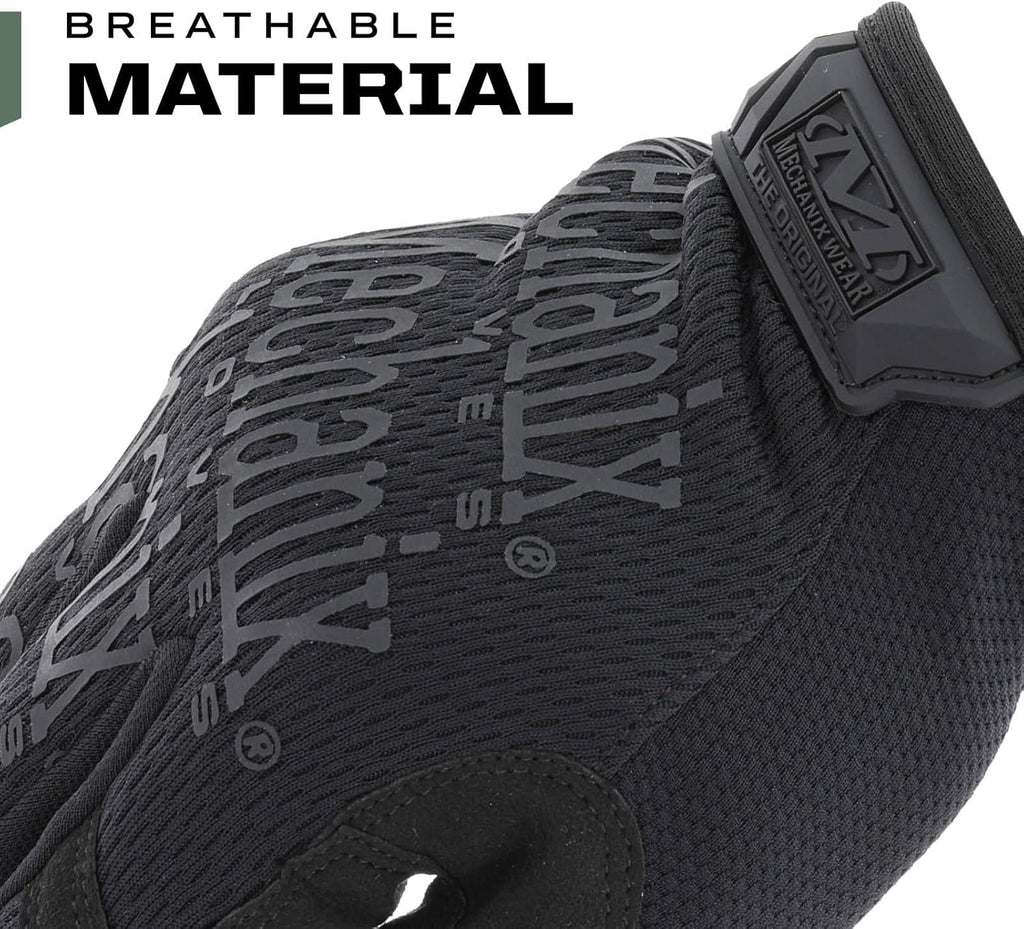 Mechanix Wear Original Tactical Glove - High Performance Anti-Slip Grip Safety Gloves - Impact Resistant & Touchscreen Capable - Medium - Covert Black