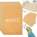 40PCS Gravel Liner Paper for Bird Cage,11x17 In Bird cage Liner Paper-Gravel Paper Special for Bird Cage in Sea Sand,Parrot Cage Sandpapers Cushion Pad Pet Bedding Accessories (40PCS 11 x 17 Inch)