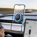 VICSEED Tesla Phone Mount【Strongest Magnet Power】Foldable Hidden Tesla Phone Holder Fit for All Phone, Tesla Model 3 Model Y for MagSafe Car Mount, Tesla Model 3 Accessories, Tesla Model Y Accessories