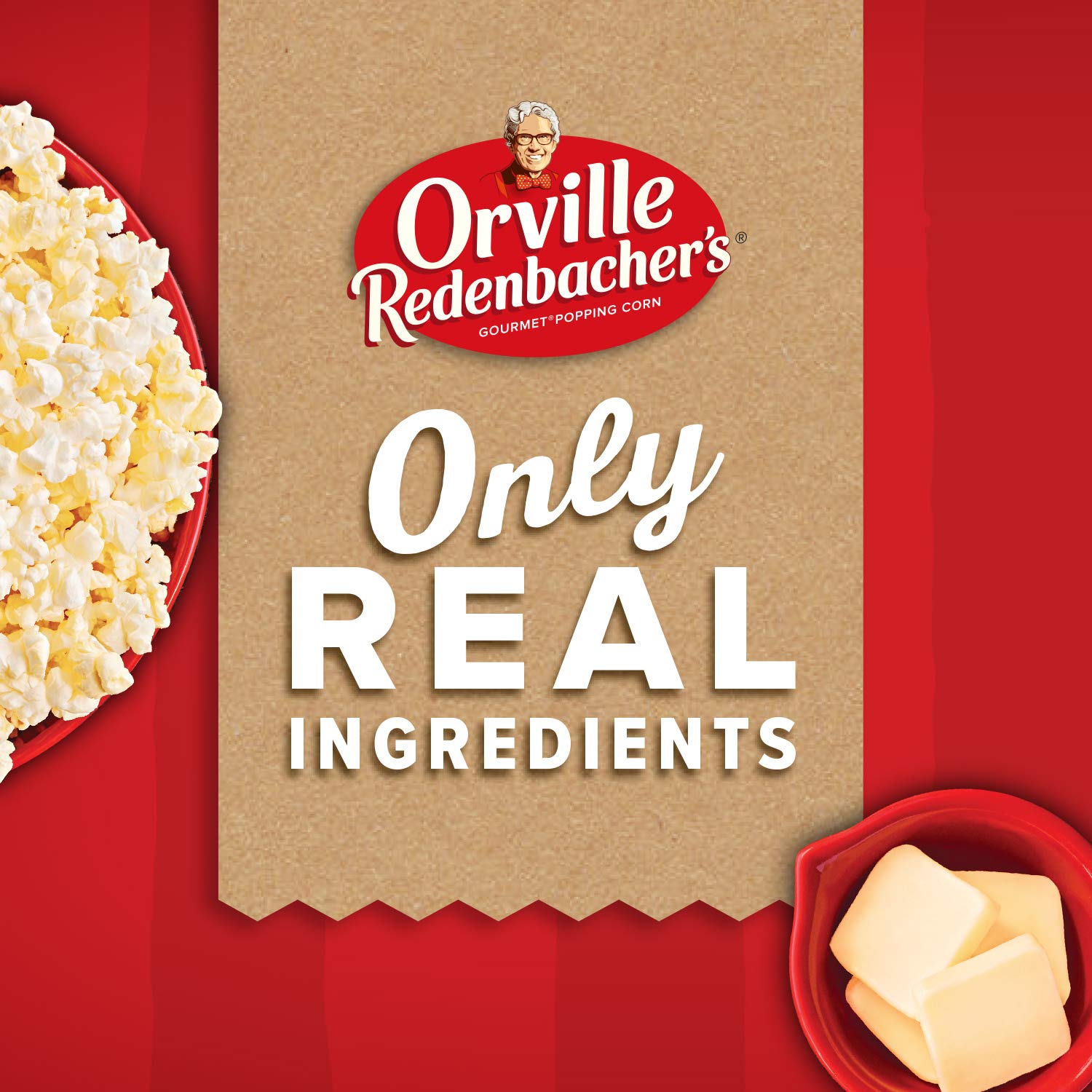 Orville Redenbacher’s Microwave Popcorn, Movie Theater Butter Flavor, 3g Fiber Per Serving, 3.29 oz., 24-Count