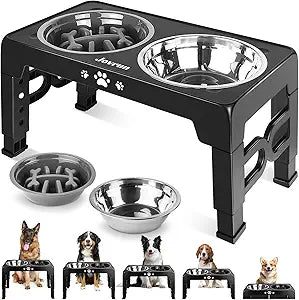 Jovrun Elevated Dog Bowls for Medium Large Size Dogs, 3.15in