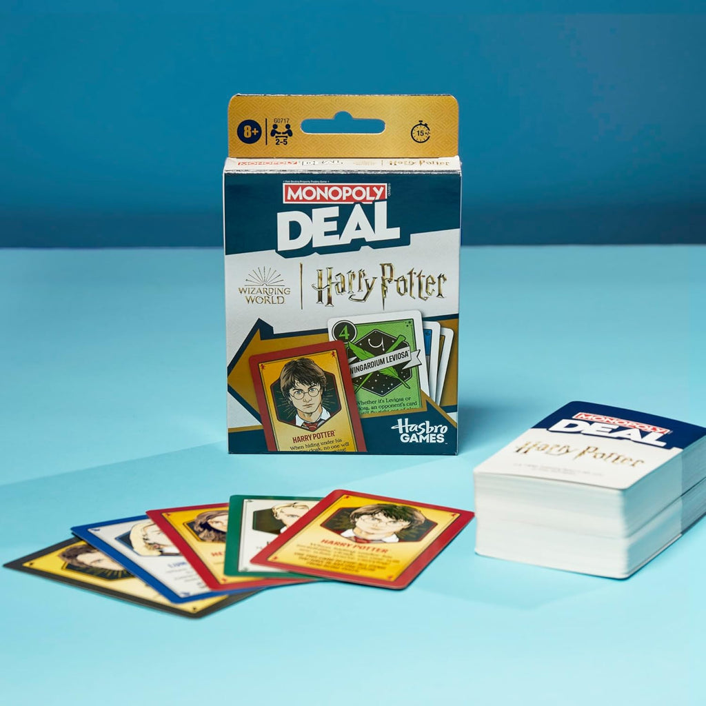 Monopoly Deal: Harry Potter Card Game | Family Games for Kids and Adults | Ages 8 and Up | 2 to 5 Players | 15 mins. | Travel Size | Christmas Stocking Stuffers