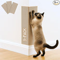 Cat Scratch Mat (3 Pack), 23.6’’ x 11.8’’ Cat Wall Corner Scratcher, Versatile Self-Adhesive Replacement Easy Use for Cat Trees Wall Furniture, Scratching Posts, and Couch Protection (Beige)