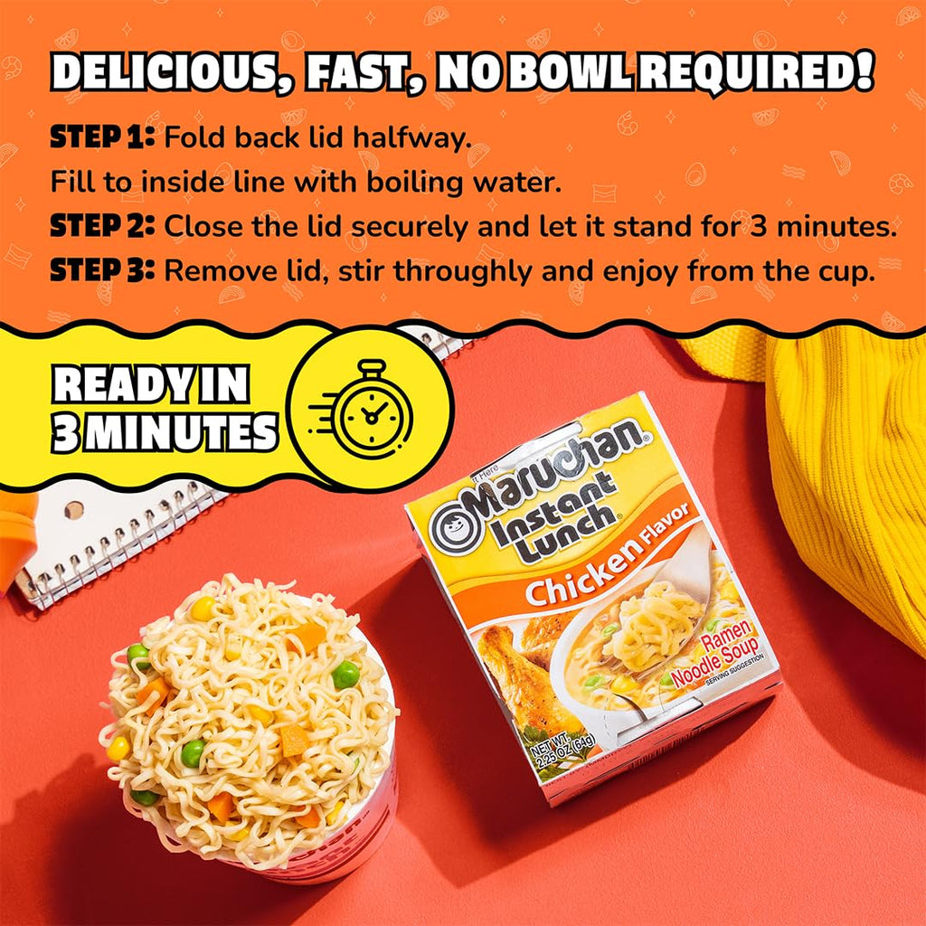 Maruchan Instant Lunch Chicken Flavor, 2.25 Ounce (Pack of 12) (4178990121)