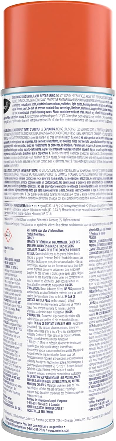 Diversey CBD991206 Break Up Professional Oven & Grill Cleaner, Heavy Duty Spray Removes Baked on Grease, Aerosol, 19-Ounce