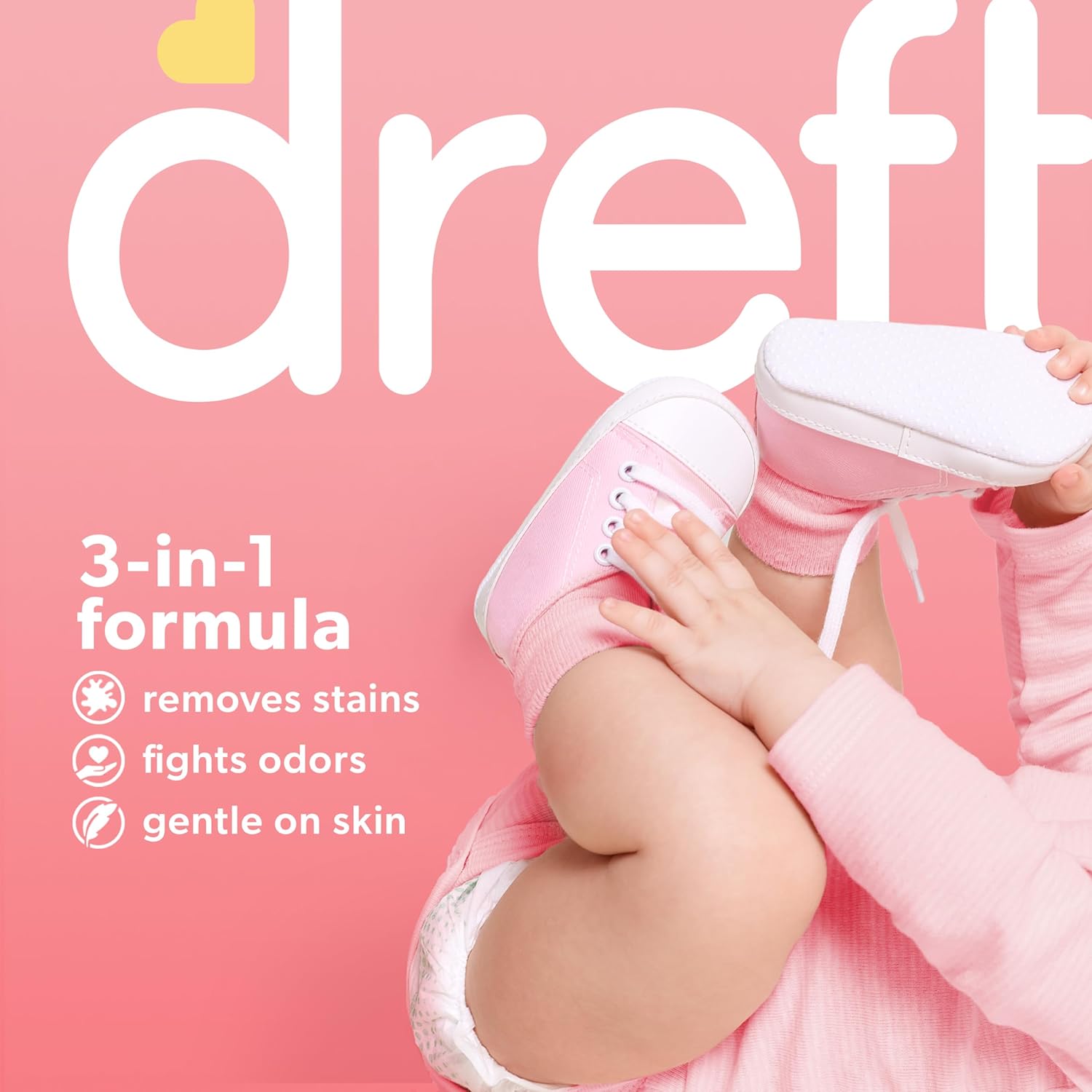 Dreft Newborn Baby Liquid Laundry Detergent, Gentle on Sensitive Skin, HE Compatible, 2 Pack, 32 Loads Each, Baby Laundry Detergent, Newborn Essentials