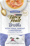 Purina Fancy Feast Broths Classic Cat Food Topper With Tuna, Shrimp, and Whitefish - (Pack of 16) 1.4 oz. Pouches