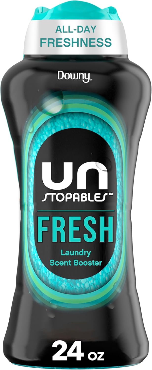 Downy Unstopables In Wash Scent Booster Beads, Fresh Scent, 24 oz, Laundry Beads for Odor Protection (Packaging May Vary)