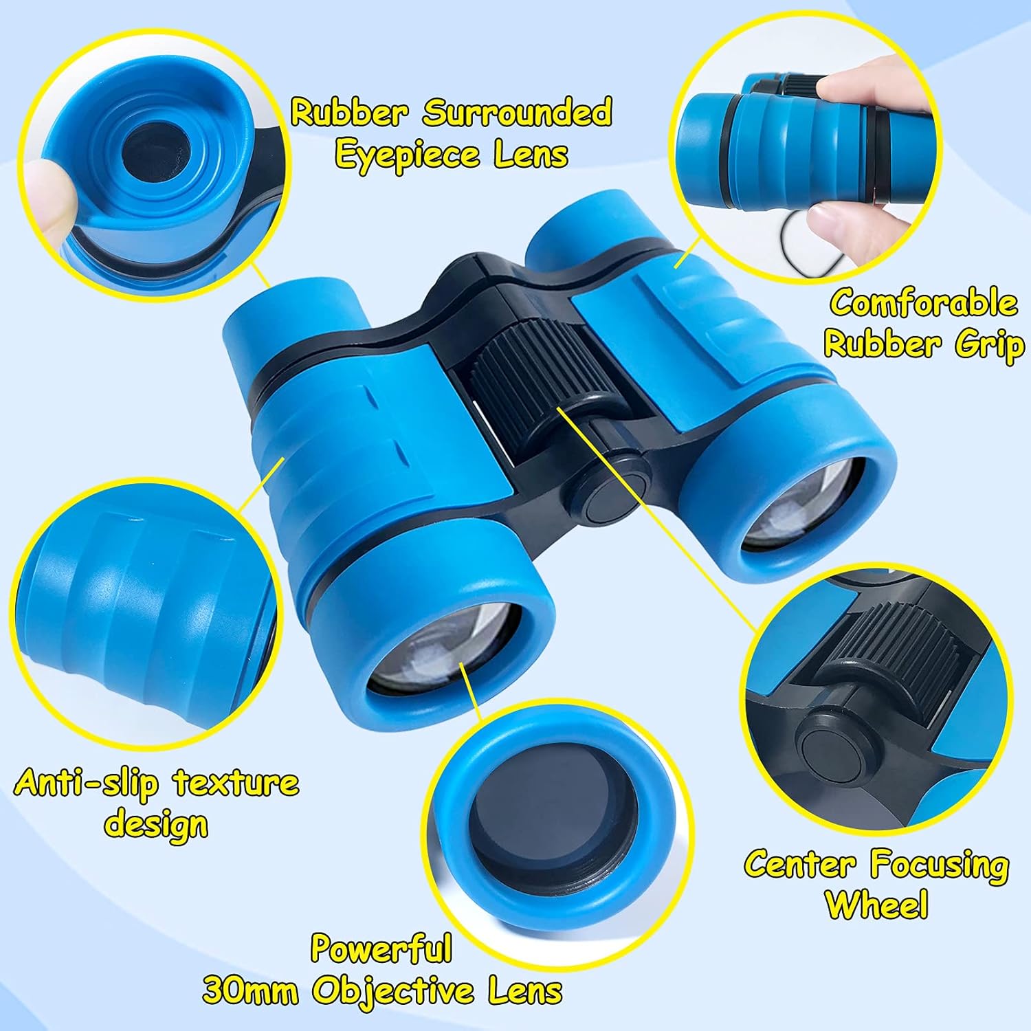 ESSENSON Binoculars for Kids Toys Gifts for Age 3, 4, 5, 6, 7, 8, 9, 10+ Years Old Boys Girls Kids Telescope Outdoor Toys for Sports and Outside Play, Bird Watching, Birthday Presents(Blue)