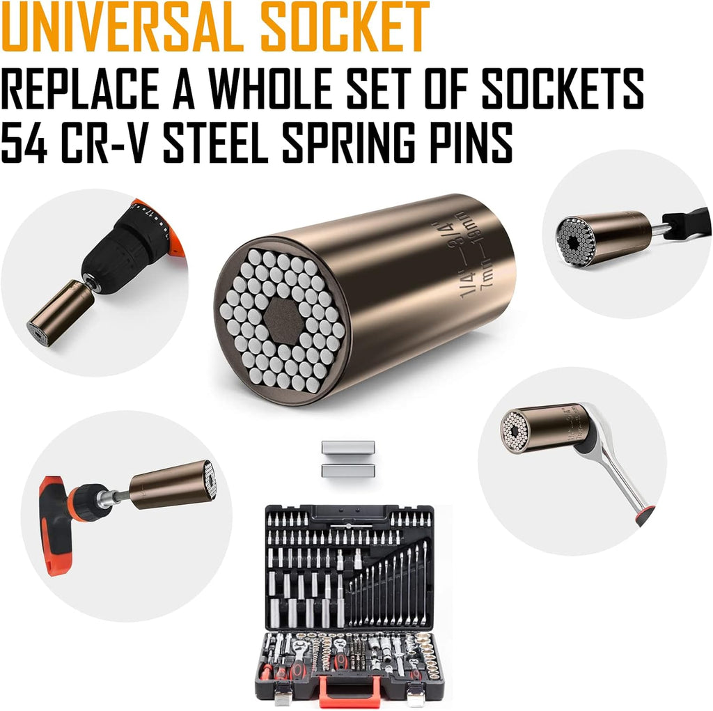 Lenski Stocking Stuffers for Men Adults, Super Universal Socket Christmas Gifts for Men, Mens Gifts for Dad Him Grandpa, White Elephant Gifts for Adults, Birthday Dad Gift