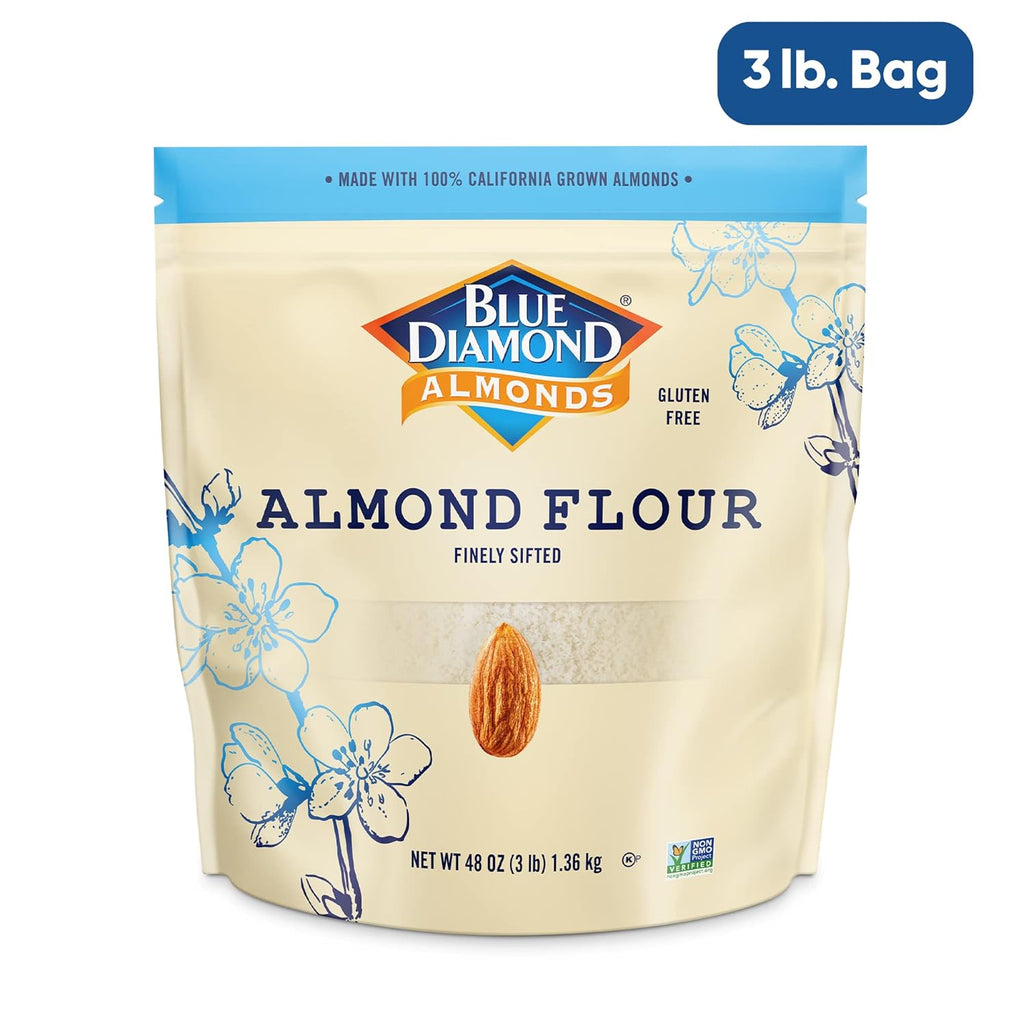 Blue Diamond Almonds Almond Flour, Gluten Free, Blanched, Finely Sifted, 48 oz