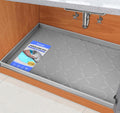 SIKADEER Under Sink Mat Waterproof 34" x 22", Silicone Mat Kitchen Drawer Shelf and Cabinet Liner, Sink Protector for Kitchen Organizers and Storage, Boot Tray Pet Food Mats