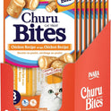 INABA Churu Bites for Cats, Soft/Chewy Baked Chicken Wrapped Churu Filled Cat Treats with Vitamin E, 0.35 Ounces per Tube, 24 Tubes Total (3 Tubes per Pack), Chicken Recipe