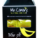 Mr. Canary Yellow 'Pair of Socks' Finch Sock Feeders, 2pk, Seed-Filled All-Season Feeders, 24oz Total
