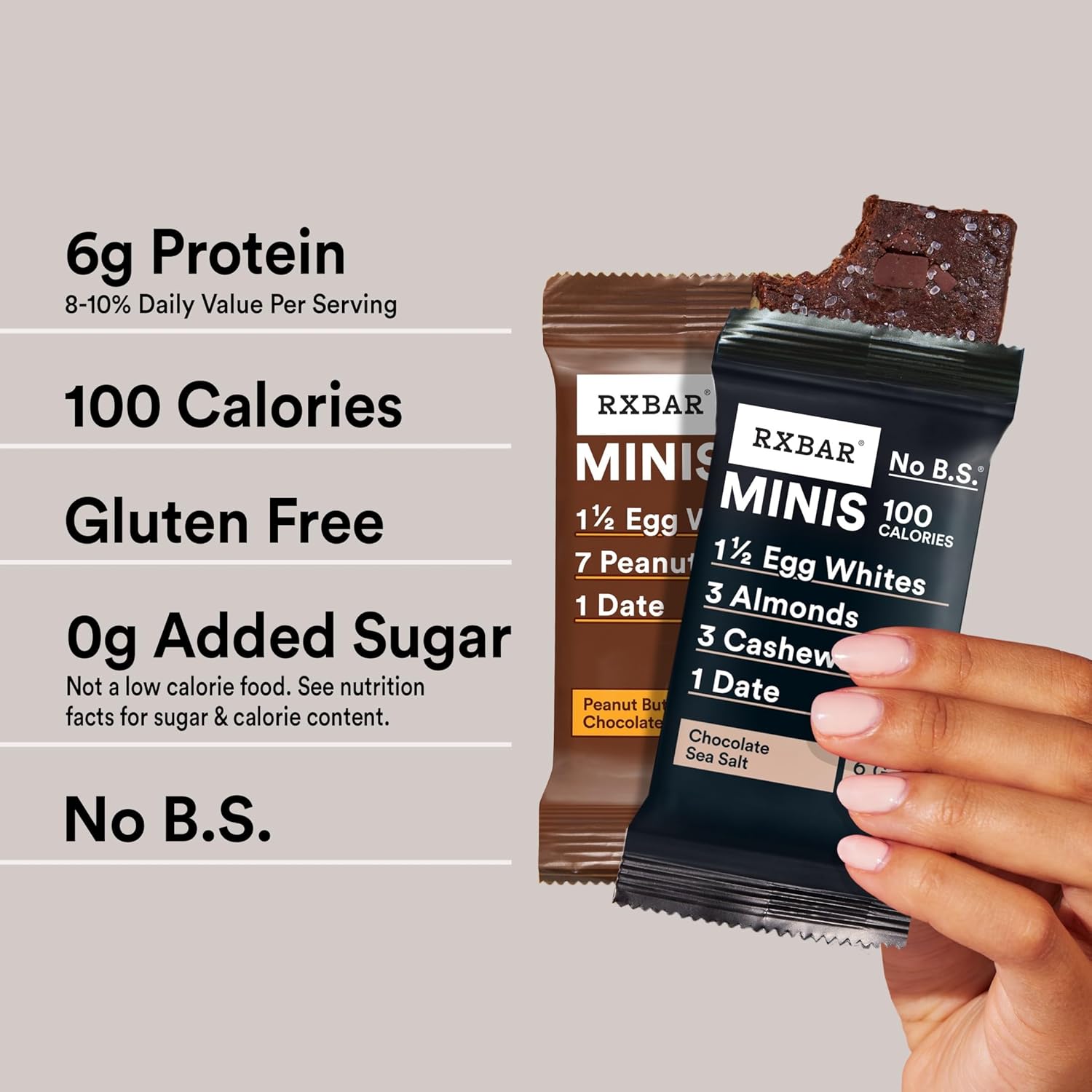 RXBAR Minis Protein Bars, Protein Snack, Snack Bars, Variety Pack, 7.3oz Box (8 Count)