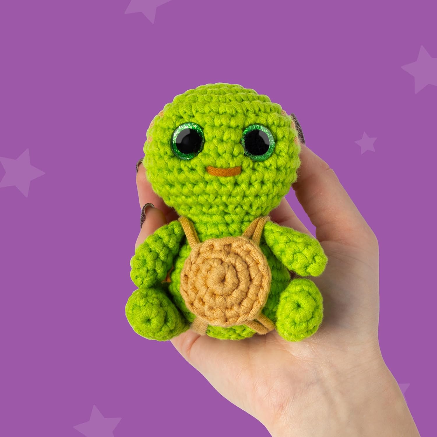 Cookie Box Crochet Kit for Beginners – Gift Set to Make Turtle Hugo Amigurumi Plushie – Easy DIY Crochet & Knitting Starter Kit with Video and PDF Tutorials
