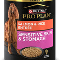 Purina Pro Plan Sensitive Skin and Stomach Dog Food Wet Classic Pate Salmon and Rice Entrée - (Pack of 12) 13 oz. Cans