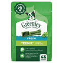 Greenies Dog Treats Veterinarian-Recommended Natural Dental Treats for Dogs, Teenie Size, Fresh Flavor, 12 oz. Pack, 43 Count