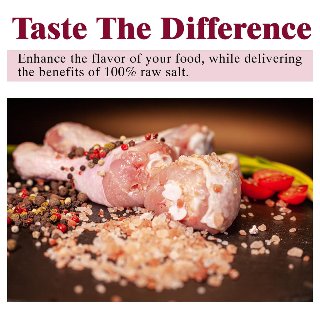 Himalayan Chef Pink Himalayan Salt Coarse Grain, 5 lbs Plastic Jar - Pure, Natural, Kosher, Mineral-Rich, Ideal for Grinder Refills, Cooking, Seasoning