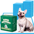 IMMCUTE Puppy Pads 22"x23" 100 Count | 6-Layer Leak-Proof & Super Absorbent Dog Training Pads | Disposable Potty Pads for Puppies, Dogs, Cats & Rabbits | Blue & White