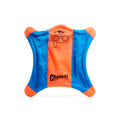 Chuckit! Flying Squirrel Fetch Dog Toy - Water Floating Flyer - Soft and Durable Polyester Canvas Construction - For Medium Dogs - Size Medium - 9.5-inch Diameter - Pack of 1 - Orange and Blue